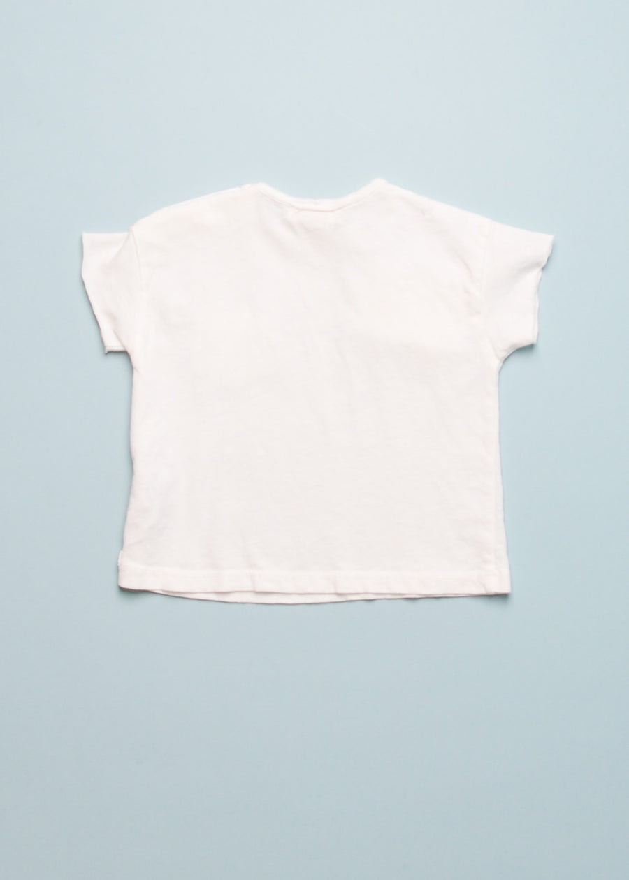 BABY LINEN BLEND TEE - ECRU