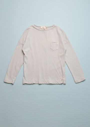 LINEN BLEND TEE - MOON