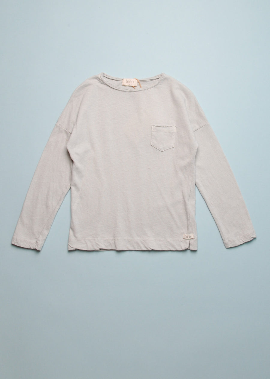 LINEN BLEND TEE - MOON