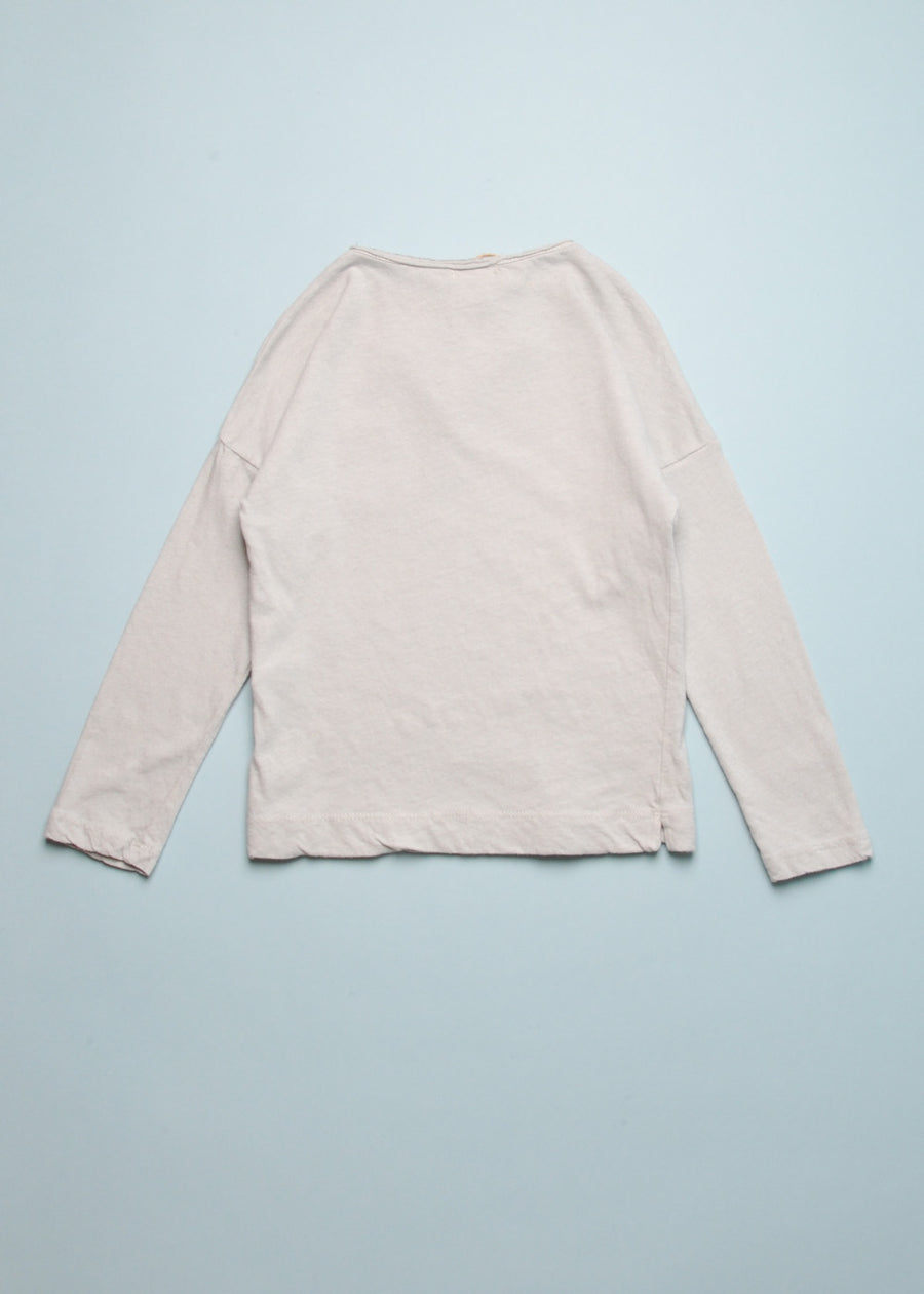 LINEN BLEND TEE - MOON