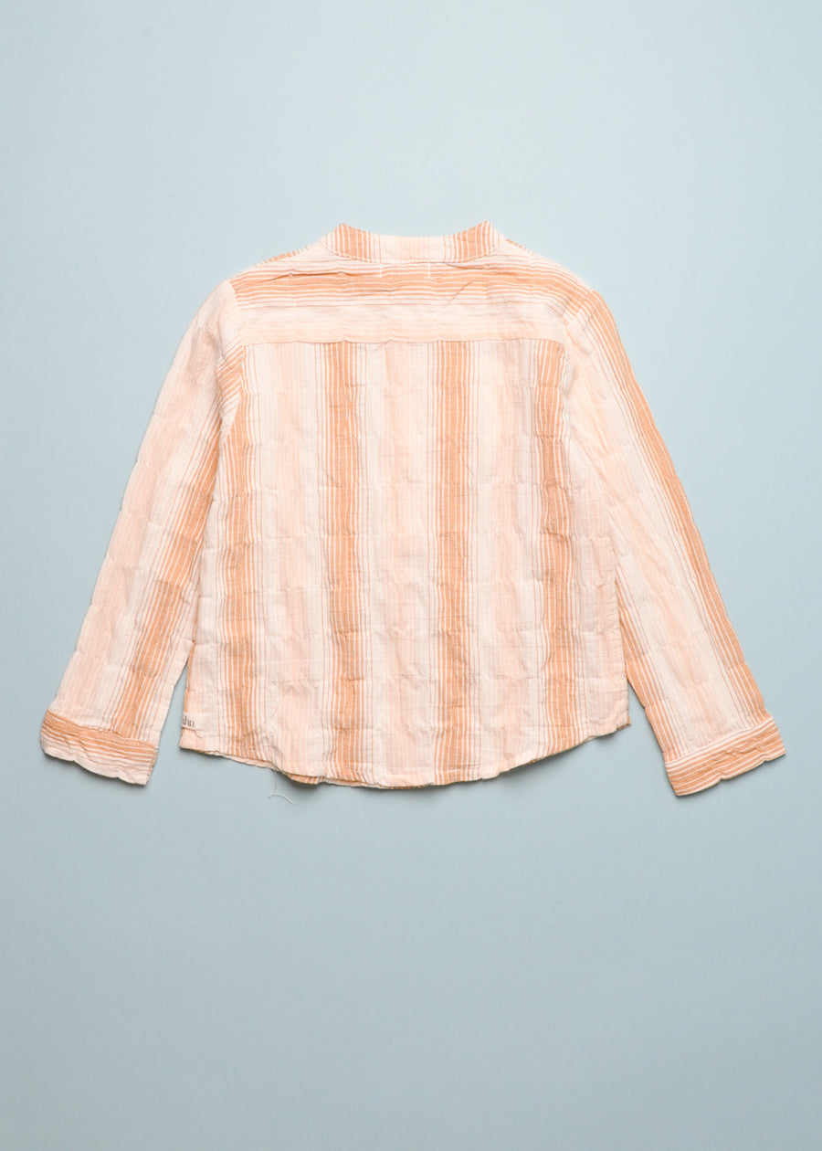 PEACH STRIPES HENLEY