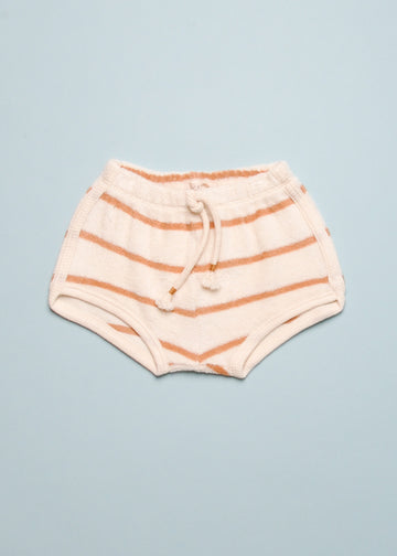 TERRY CLOTH STRIPED SHORT