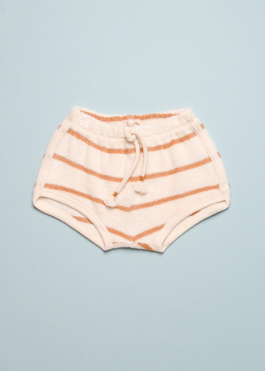 TERRY CLOTH STRIPED SHORT