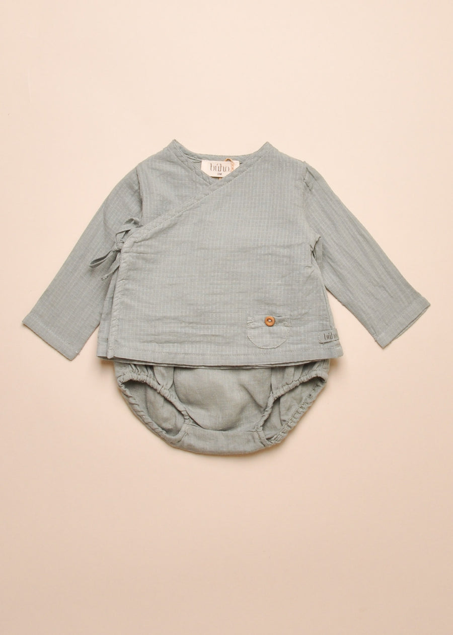 WRAP TOP & BLOOMER SET - EUCALYPTUS