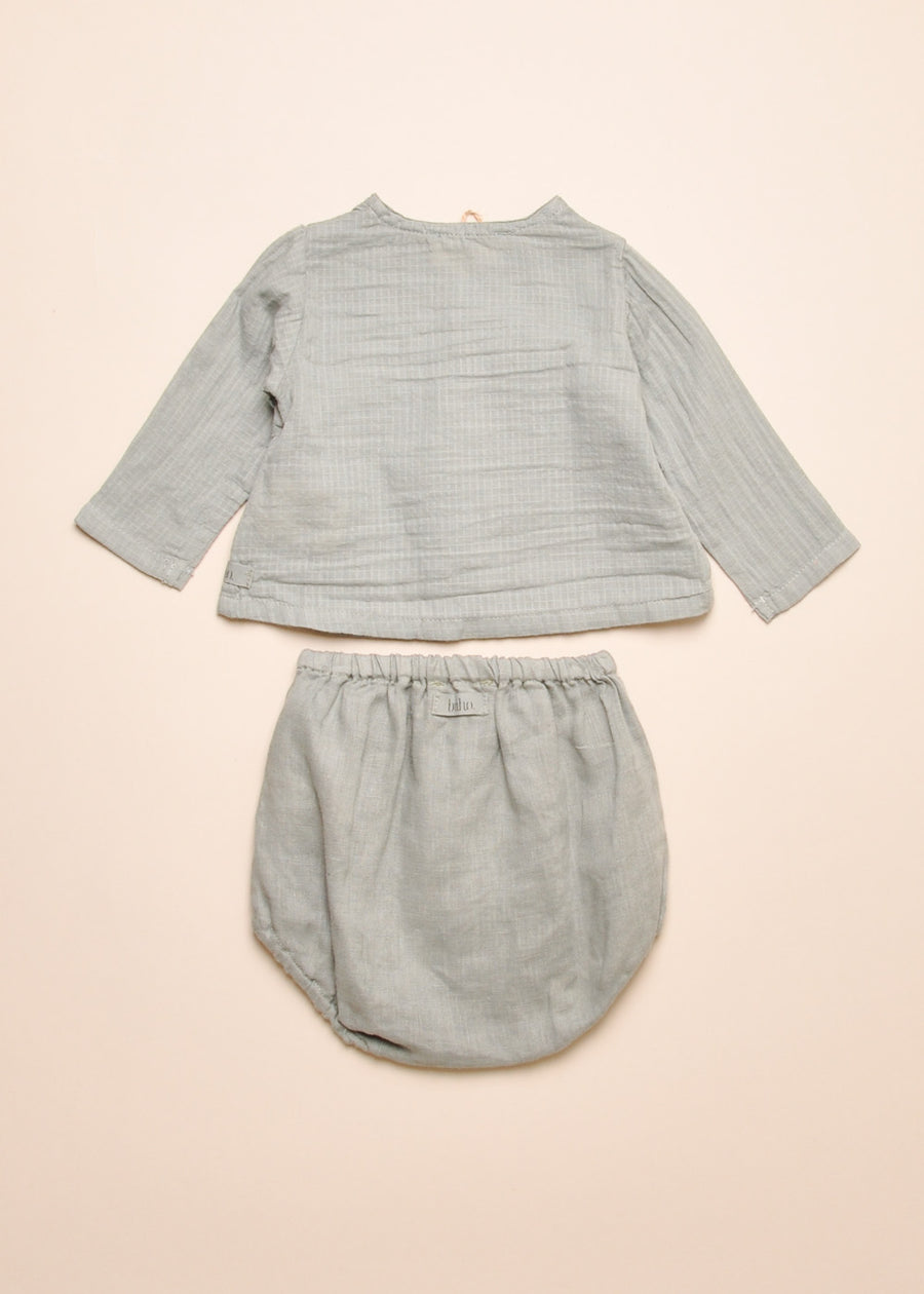 WRAP TOP & BLOOMER SET - EUCALYPTUS