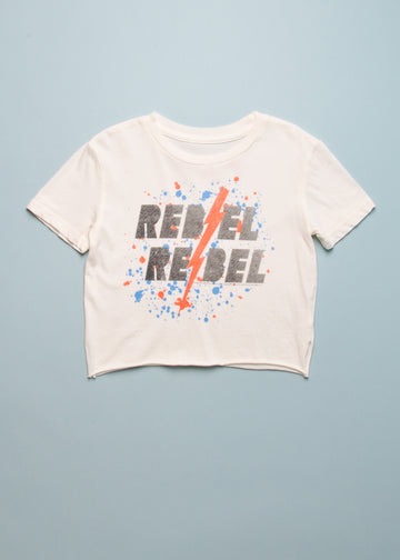 REBEL REBEL CROPPED TEE