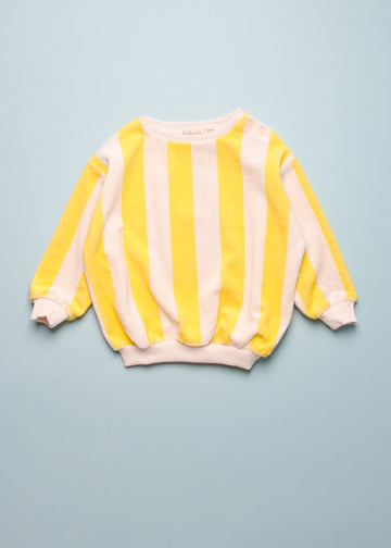 STRIPED TERRY SWEATSHIRT