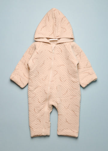 MICRO-QUILTED COVERALL - FOG