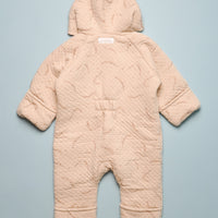 MICRO-QUILTED COVERALL - FOG