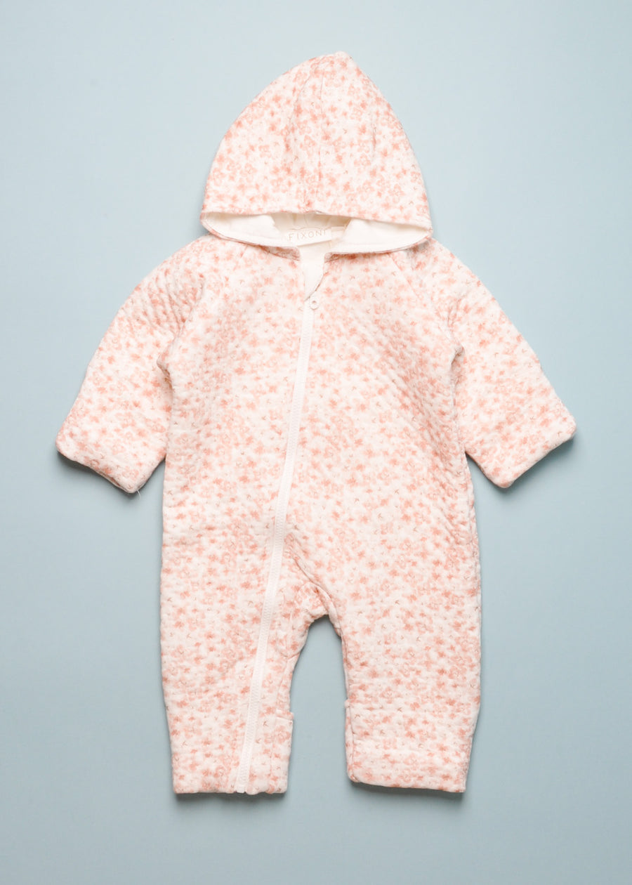 MICRO-QUILTED COVERALL - CAMEO ROSE
