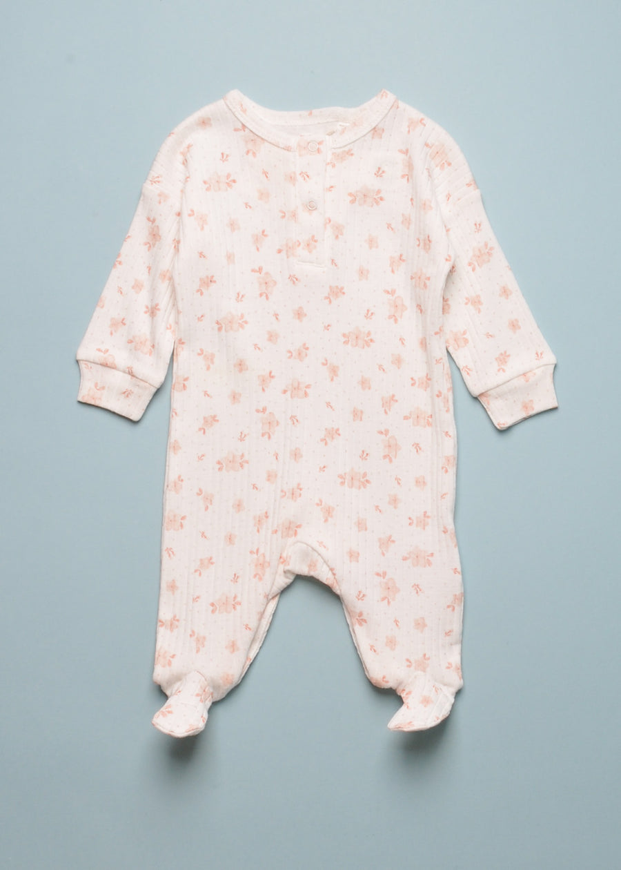 ROSE RIB FOOTIE
