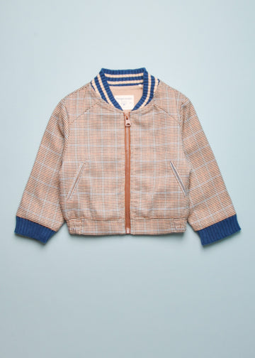 HOUNDSTOOTH BOMBER JACKET
