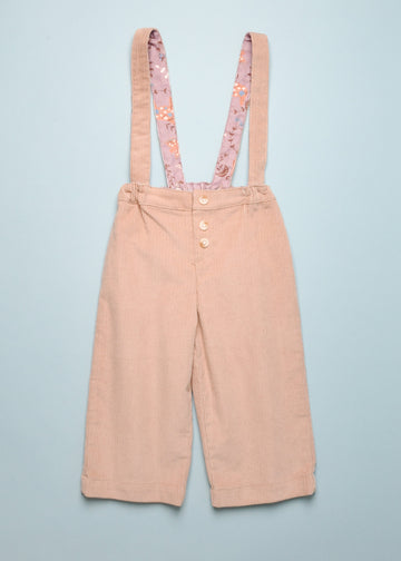 CORDUROY PANTS WITH DETACHABLE STRAPS
