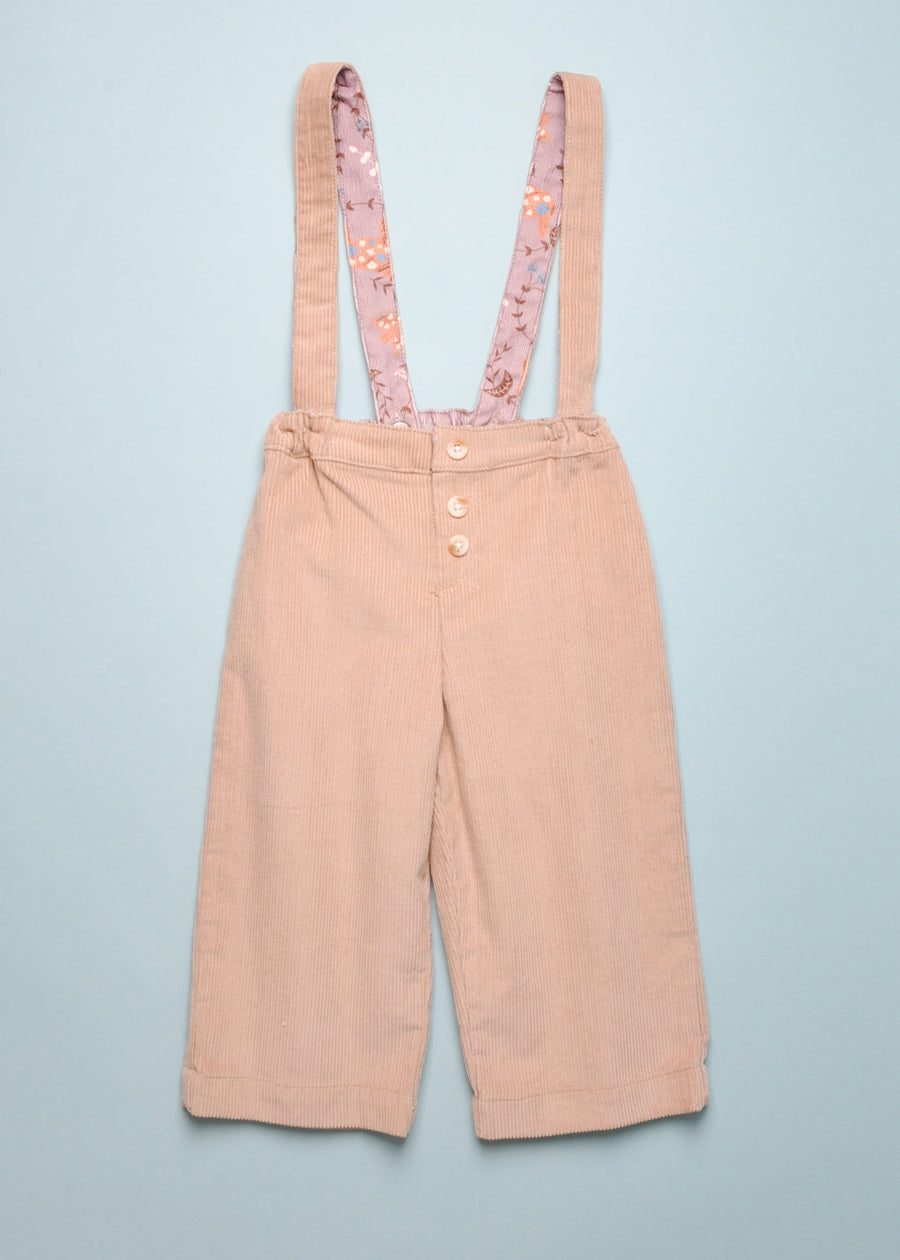 CORDUROY PANTS WITH DETACHABLE STRAPS