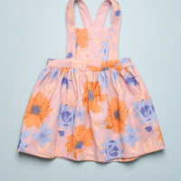 FLORAL PINAFORE/SKIRT AND TOP SET