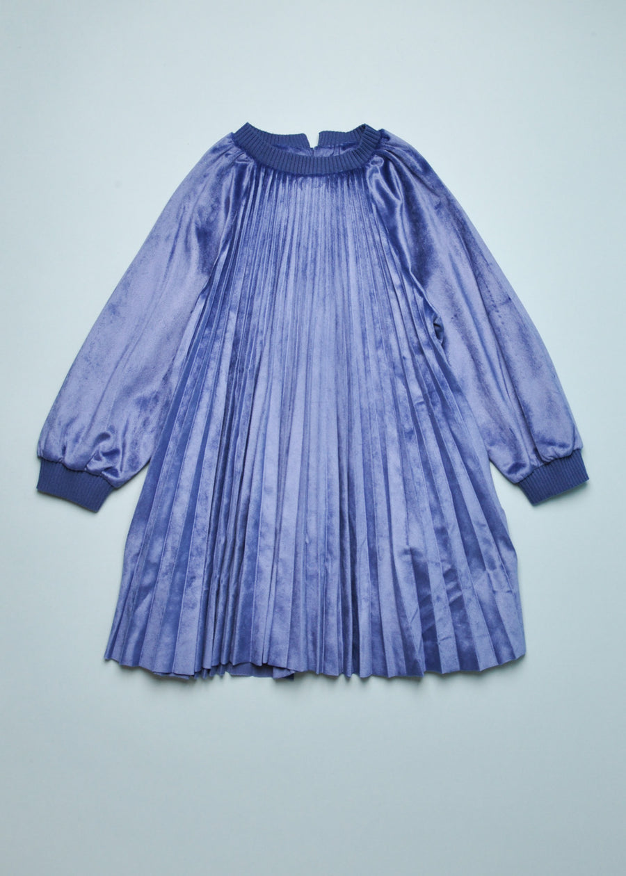 VELOUR PLEATED DRESS