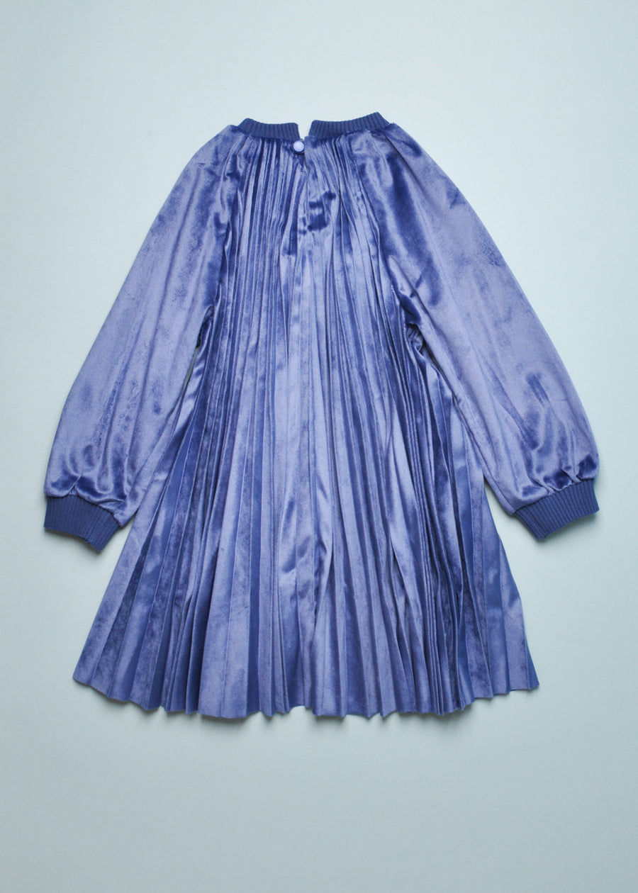VELOUR PLEATED DRESS