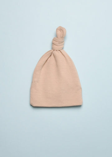INFANT KNOT HAT - TAUPE