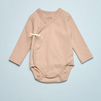 WRAP ONESIE & FOOTED PANT SET - TAUPE