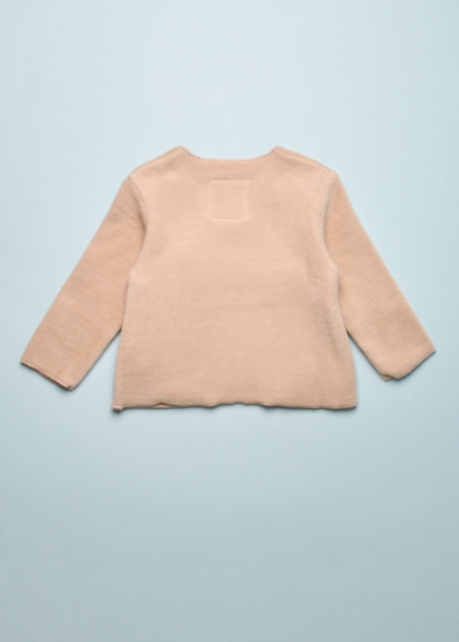 POLAR FLEECE WRAP JACKET - TAUPE