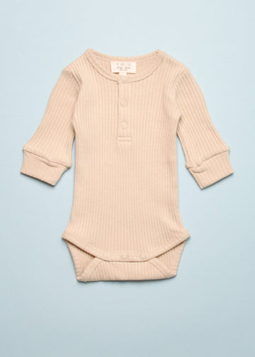 THE RIBBED ONESIE - ECRU