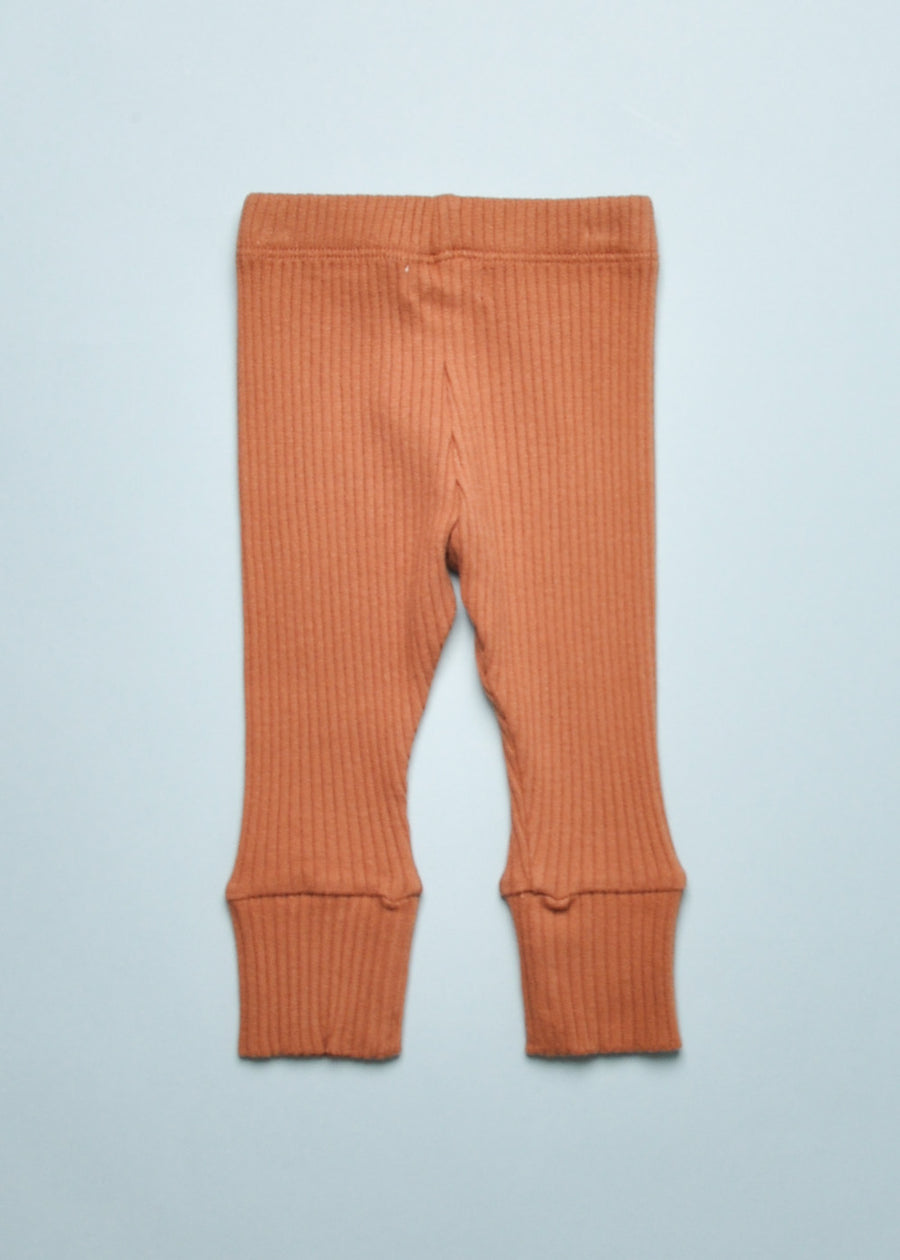 THE RIBBED LEGGING - CINNAMON