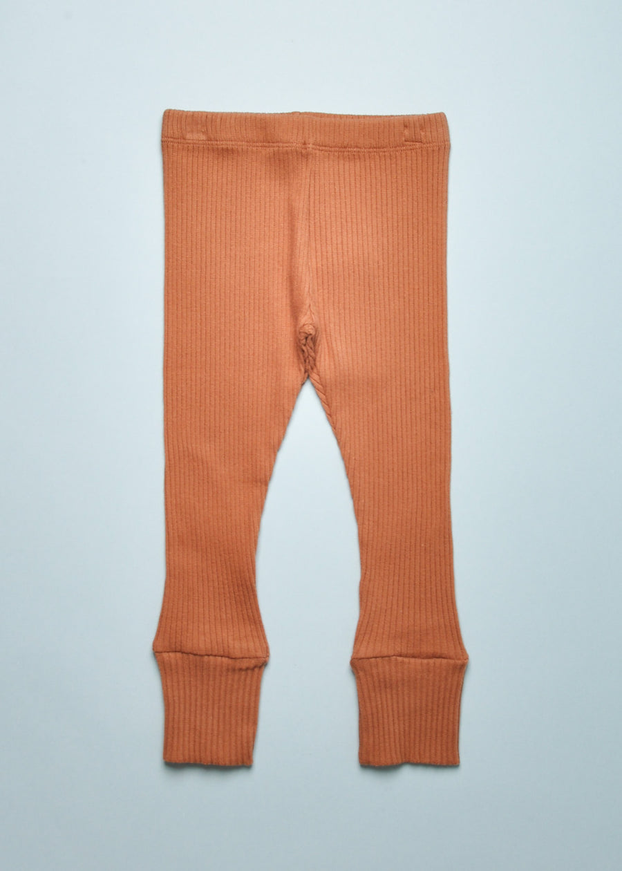 THE RIBBED LEGGING - CINNAMON