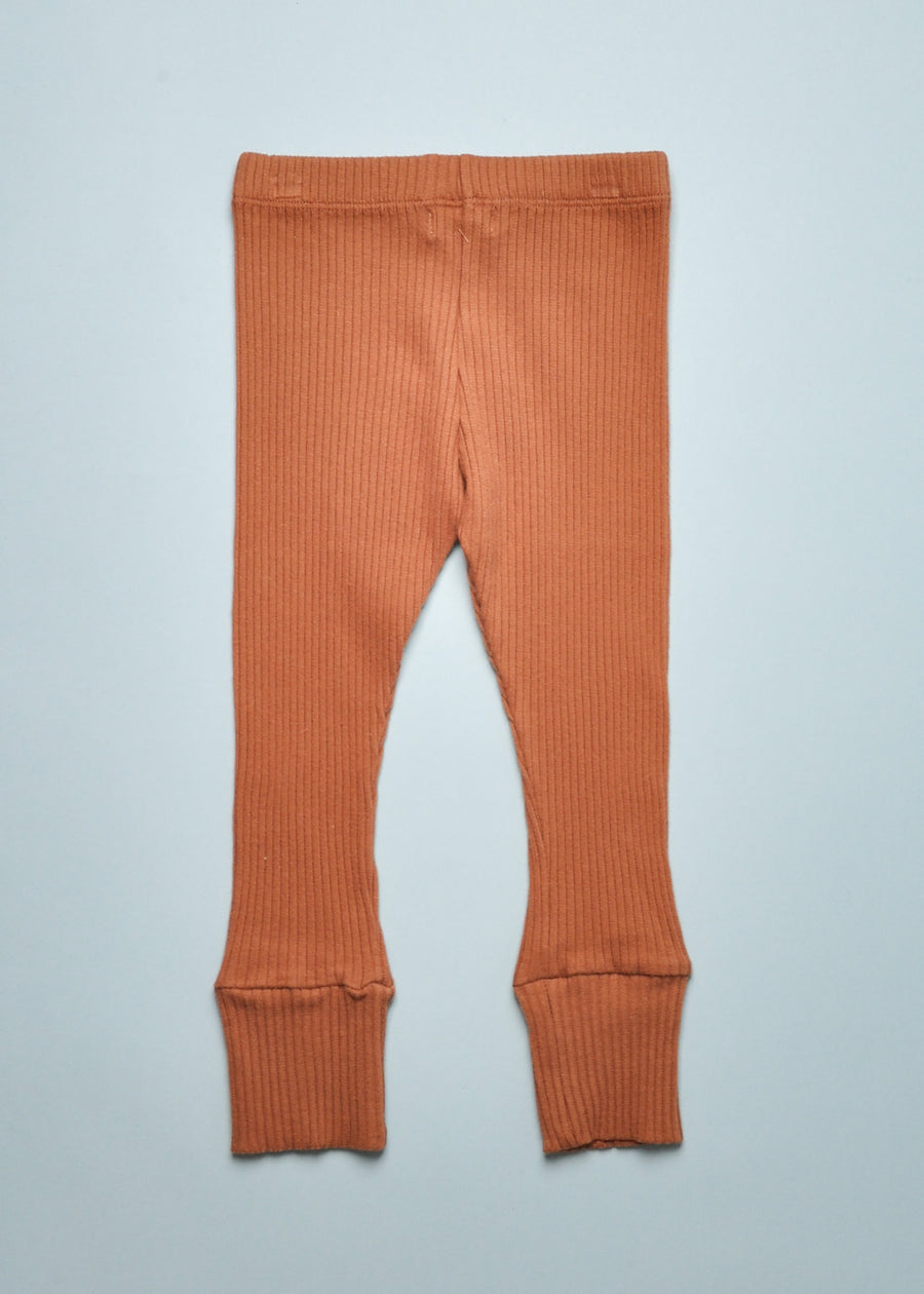 THE RIBBED LEGGING - CINNAMON