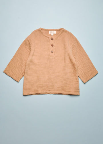 THE MUSLIN HENLEY - CAMEL