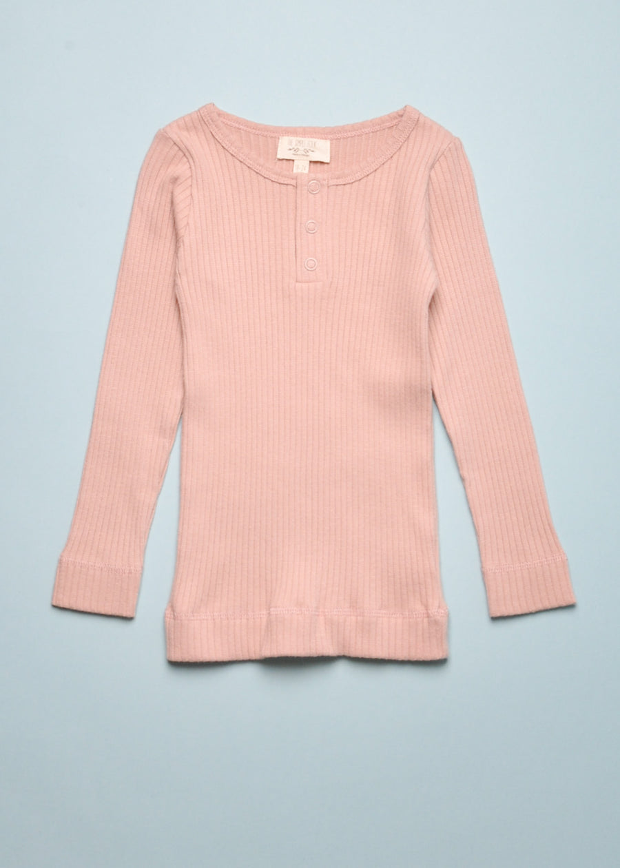 THE RIBBED TOP - ANTIQUE ROSE