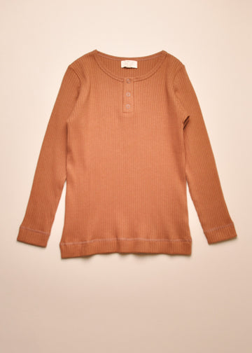 THE RIBBED TOP - CINNAMON