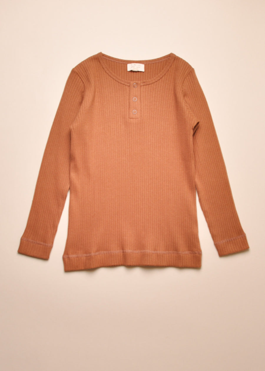 THE RIBBED TOP - CINNAMON