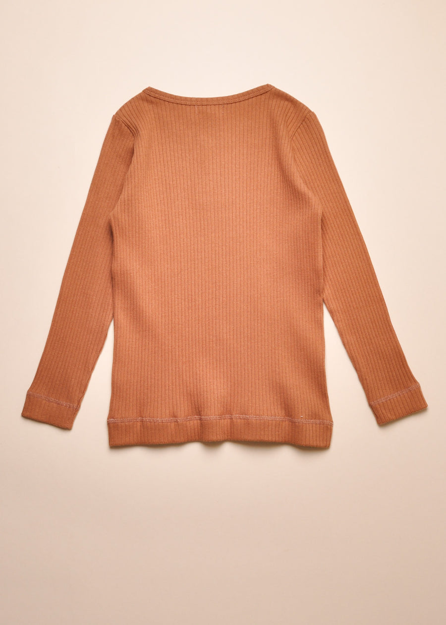 THE RIBBED TOP - CINNAMON