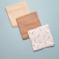 MUSLIN CLOTH - 3 PACK - WHEAT