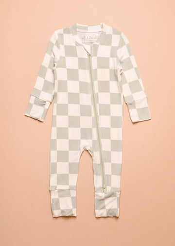CHECKERED BAMBOO COVERALL