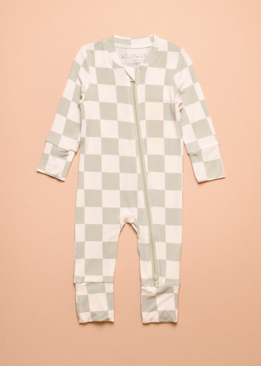 CHECKERED BAMBOO COVERALL
