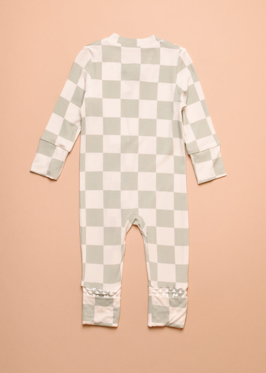 CHECKERED BAMBOO COVERALL