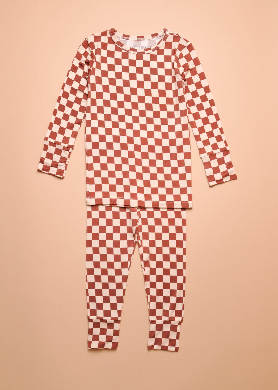 CHECKERED BAMBOO PAJAMA SET