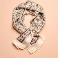 AGATE FLOWER FOULARD SCARF