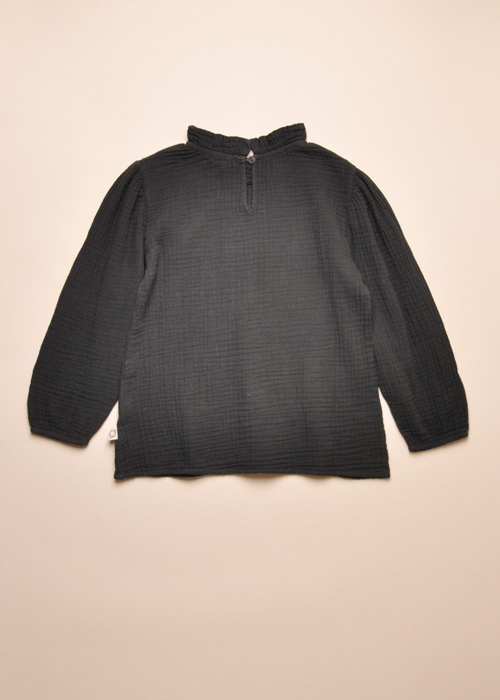 CARLOTA GAUZE TOP - DARK GREY