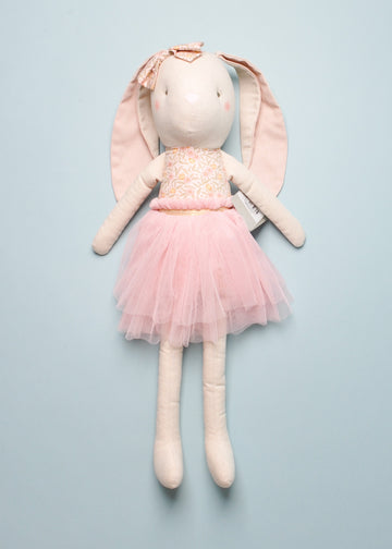 LINEN PEARL CUDDLE BUNNY