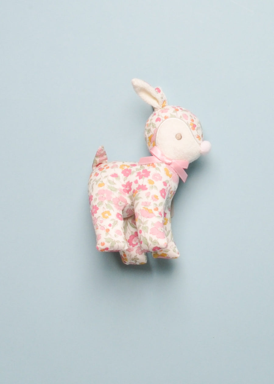 BABY DEER RATTLE - ROSE GARDEN