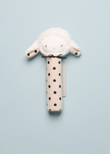 LAMBY SQUEAKER - LINEN SPOT BLACK
