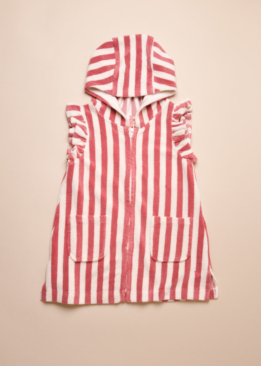 TERRY COVERUP - PINK STRIPE