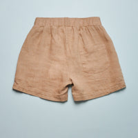 LINEN SHORTS - TAUPE