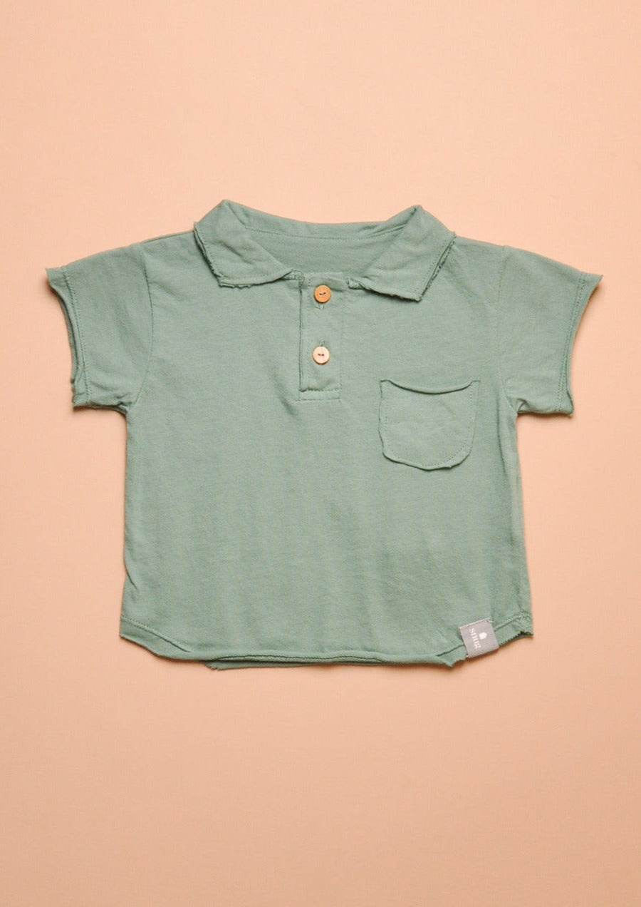 RAW TRIM POLO TEE - MINT