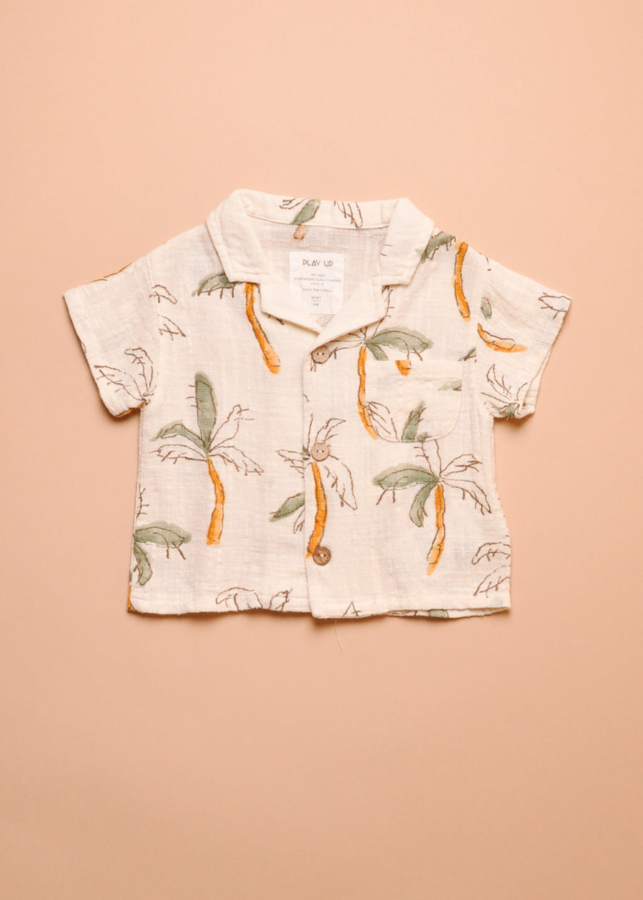PALM TREES BABY BUTTON DOWN
