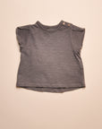 TULIP SLEEVE TEE - CHARCOAL
