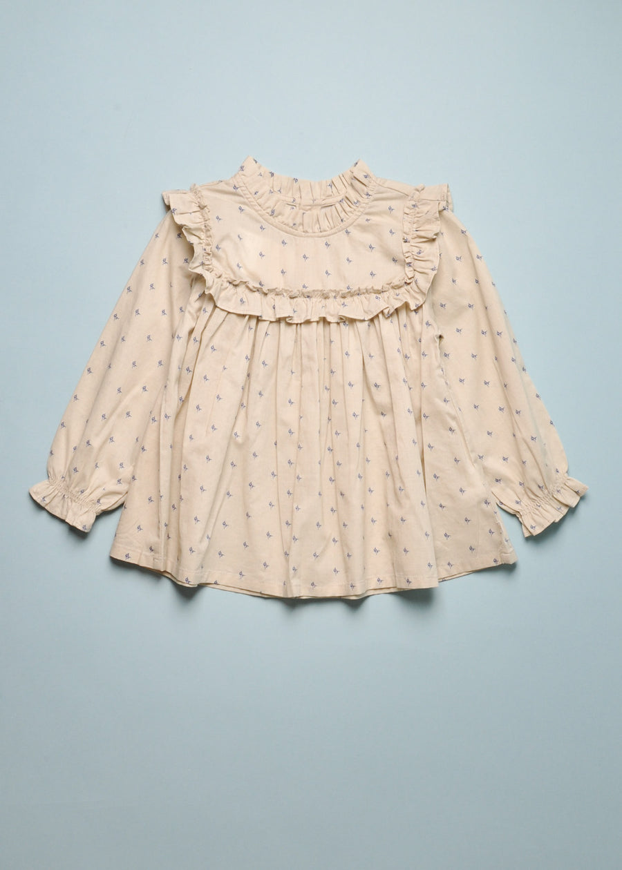 BLUE LUCY FRILL BLOUSE