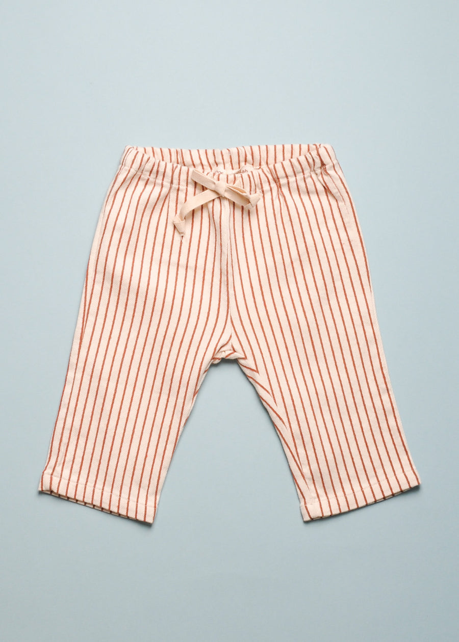 ALMOND STRIPED TROUSERS